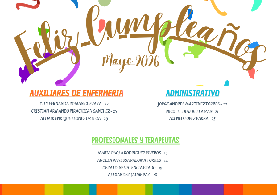 Cumpleaños mayo 2026