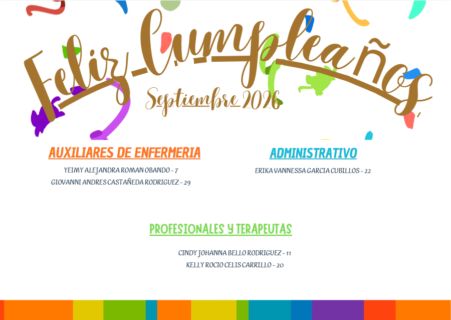 Cumpleaños septiembre 2026